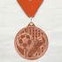 Medalla de Metal de Fútbol de 2" con cinta MDL510
